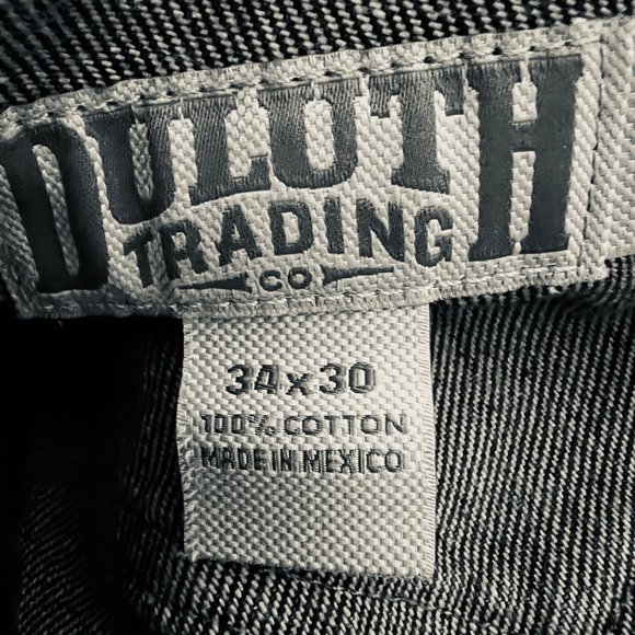 Duluth Trading Blue Jeans Mens Size 34 x 30 Work Heavy Relaxed Dark Wash 3237-76 - Picture 3 of 11